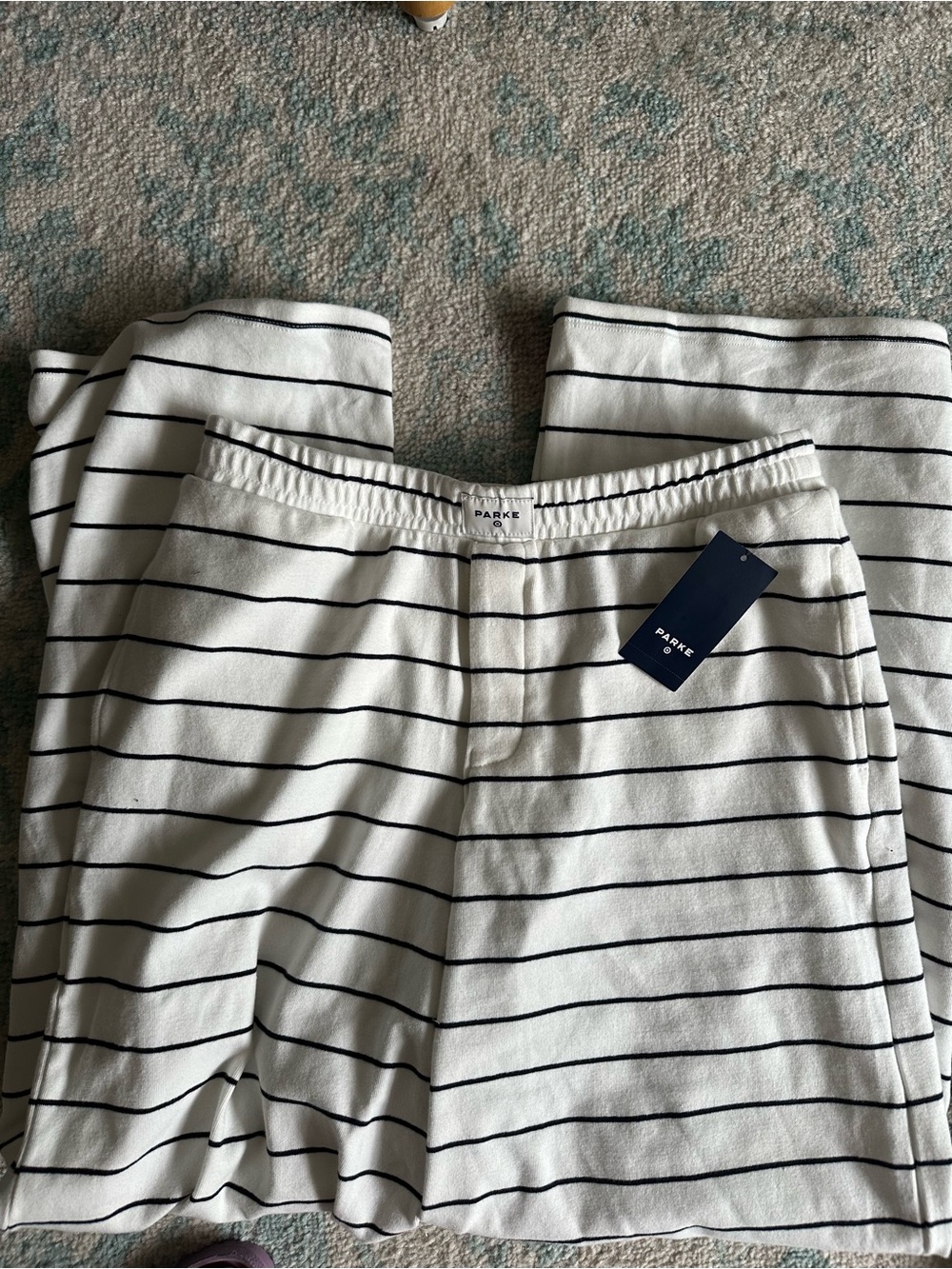 Parke x Target Navy & White Striped Pants